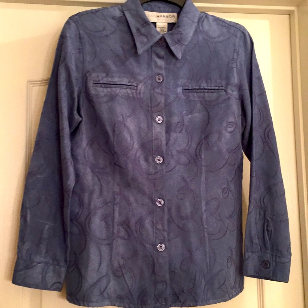Sag Harbor blue LS blouse/jacket